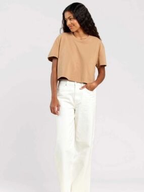 NUUDS Vintage Cropped Tee in Cinnamon - Medium